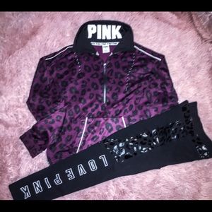 NEW 🐆 PINK track jacket/leggings set